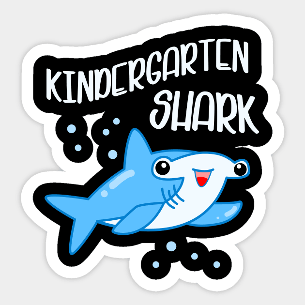 Kindergarten Shark Funny Kids Design Sticker by Foxxy Merch